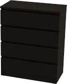 Комод Варма 4 ясень черный