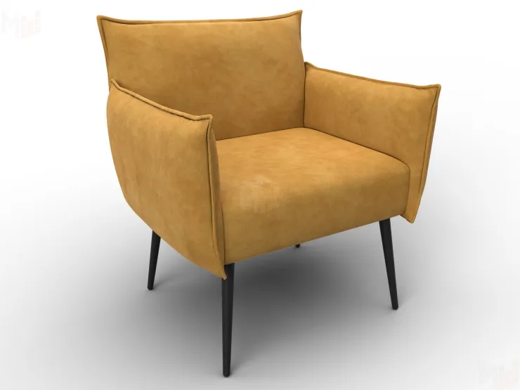 Кресло Лига-083 ( велюр BRUT 10 желтый )