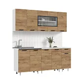 Кухня Рио New 2,0 (490) ЛДСП Дуб крафт, Белый (Антарес)