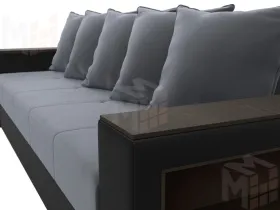 Диван прямой Дубай Лайт ( Серый;Черный )