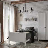 Кровать 90х200 «Вествик» арт.414185002300 /Белый лак/ (без основания)