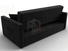 Диван прямой Лига-104 (160) ( SEVEN 35 черный )