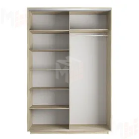 Шкаф-купе Оптим 2-х дверный 120 см. 1 штанга, 6 полок