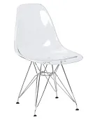 Стул обеденный DOBRIN DSR CASPER (ножки хром, цвет прозрачный)