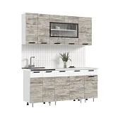 Кухня Рио New 1,8 (490) ЛДСП Юкон/белый, Белый (Антарес)