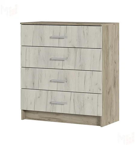 Комод Гармония КМ-601 дуб крафт белый - дуб крафт серый
