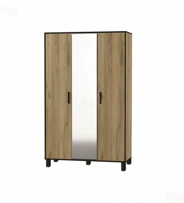 Шкаф 3-х створчатый Лофт 3 Дуб Крафт Золотой