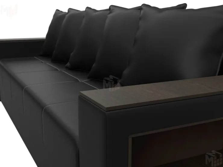 Диван прямой Дубай Лайт ( Черный )