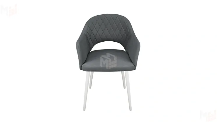 Стул София Т6 Белый муар, Велюр  D016 темно-серый