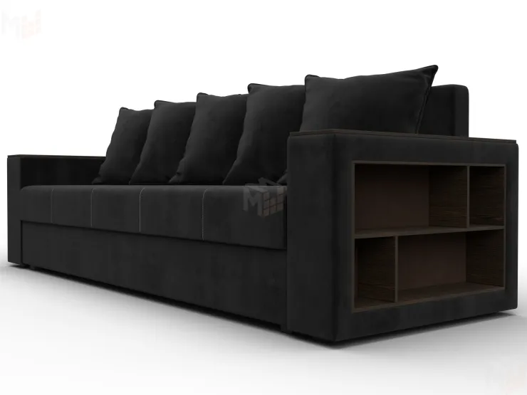 Диван прямой Дубай Лайт ( SEVEN 35 черный )