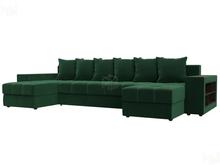 Диван П-образный Дубай полки справа