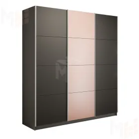 Шкаф-купе широкий Прайм 3-х дверный ЛДСП, Стекло пудра 240 см