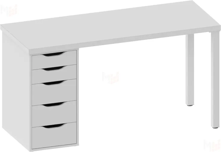 Стол письменный Ингар 2/5Т  белый
