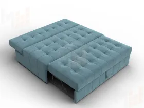 Диван прямой Лига-107 (140) ( SEVEN 113 бирюзовый )