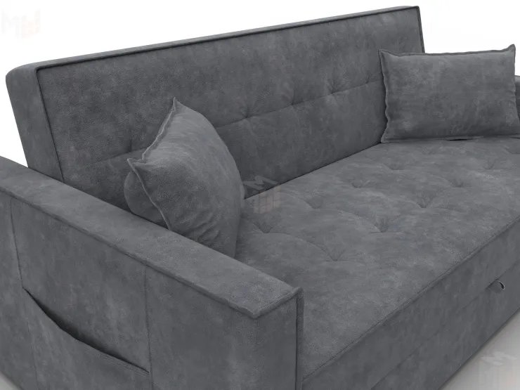 Диван прямой Лига-104 (160) ( BRUT 16 темно-серый )