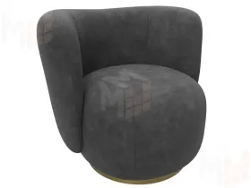 Кресло Лига-072 ( велюр BRUT 16 темно-серый )