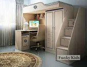 Кровать-чердак КП-4/1 + лестница КП-13/8 + стол КП-13/1 Капитан