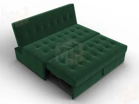 Диван прямой Лига-107 (140) ( SEVEN 626 зеленый )