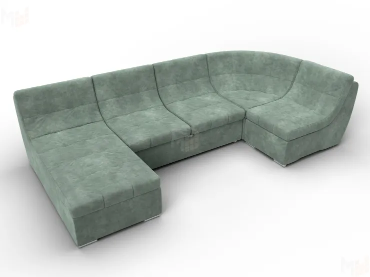 Диван П-образный модульный Холидей ( BRUT 08 зеленый )