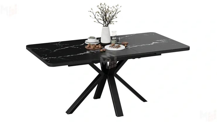 Стол обеденный Хэмптон Тип 1 черный мрамор