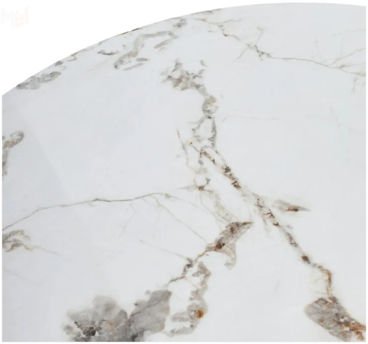 Стол BUENO 120 GLOSS GOLDEN JADE SOLID CERAMIC / BLACK