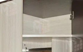 Шкаф угловой Ольга 9.2  Ясень Шимо Светлый/Венге