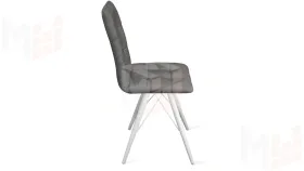Стул Аспен К3 Белый матовый, Велюр Duna Steel