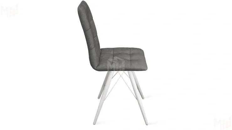 Стул Аспен К3 Белый матовый, Велюр Duna Steel