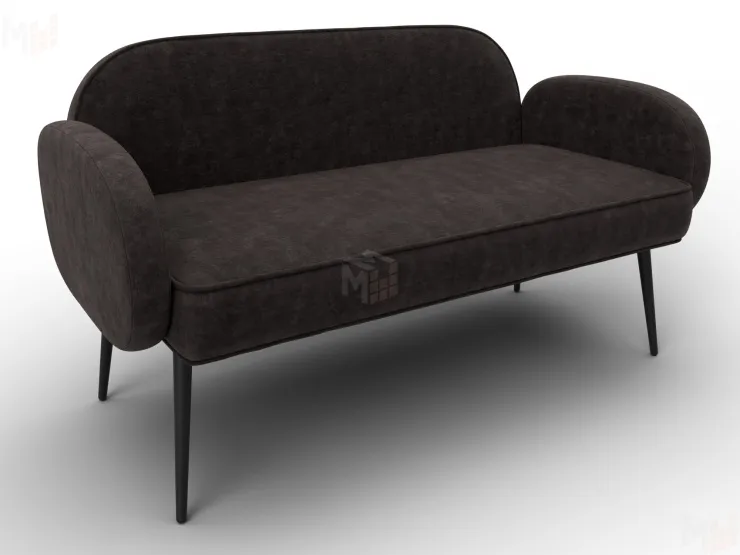 Диван прямой Лига-086 ( BRUT 17 коричневый )