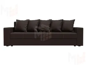 Диван прямой Дубай Лайт полки слева ( Коричневый )
