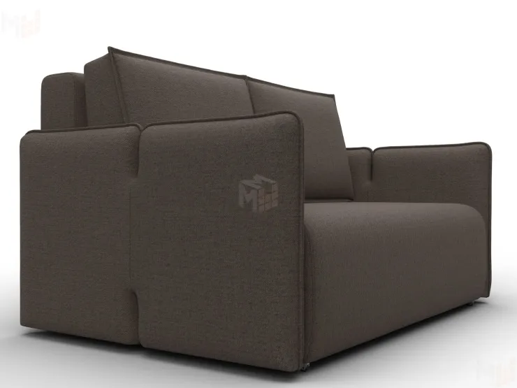 Диван прямой Лига-117 ( Амур 05 коричневый )