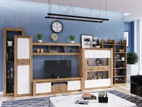 Гостиная Терра, вариант 3 (сонома/белый)