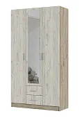 Шкаф 3х створчатый Гармония ШК-601М дуб крафт белый - дуб крафт серый