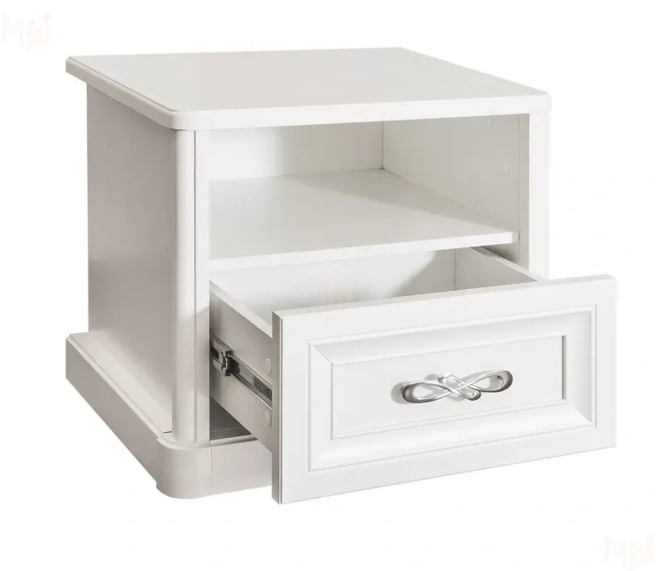 Тумба прикроватная детская Мишель белый матовый