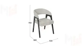 Кресло Техас 1 - W-101 Черное дерево, тк. №221 Шенилл Estetica moonstone