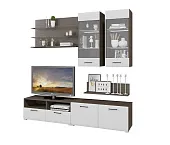 Гостиная Ненси-3 (венге/белый глянец)