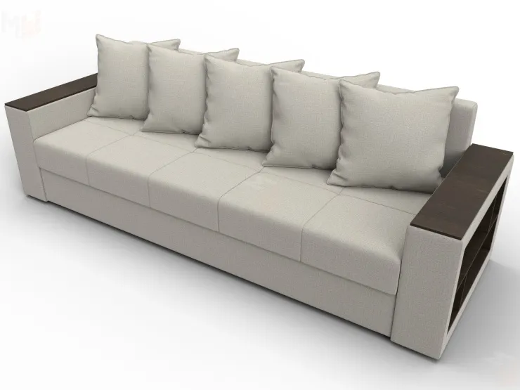 Диван прямой Дубай Лайт ( Амур 02 бежевый )