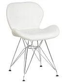 Стул обеденный DOBRIN BUTTERFLY CHROME (ножки хром, цвет белый) Стул обеденный DOBRIN BUTTERFLY CHROME (ножки хром, цвет белый)