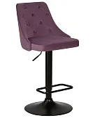 Стул барный DOBRIN JOSEPH BLACK (пудрово-сиреневый велюр (MJ9-52))