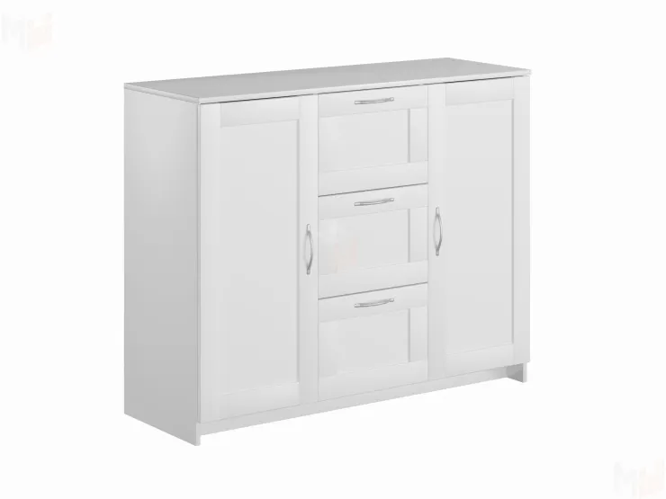 Тумба Сириус 2 двери 3 ящика 117*95 белый