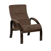 Кресло Leset Лион NEW (Орех текстура/Bingo 07 (коричневый))