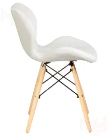 Стул обеденный DOBRIN BUTTERFLY (ножки светлый бук, цвет сиденья белый)