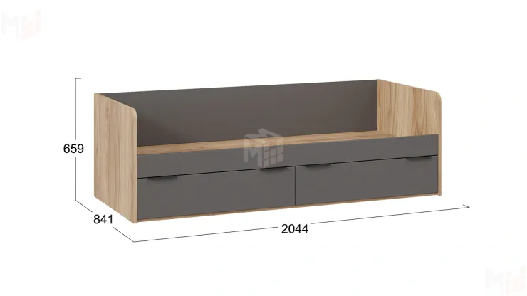 Кровать Порто - ТД-393.12.01 Графит