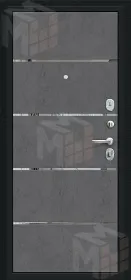 Входная металлическая дверь Лайн Букле черное/Slate Art Входная металлическая дверь Лайн Букле черное/Slate Art