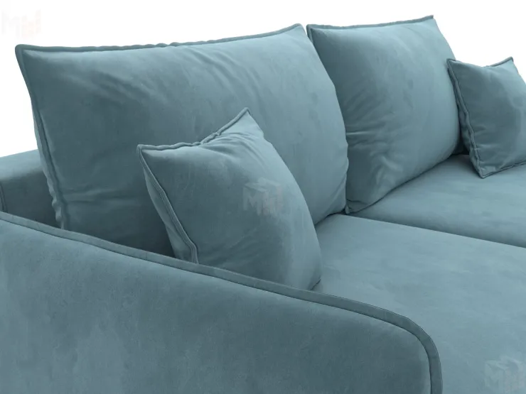 Диван прямой Лига-064 НПБ ( SEVEN 113 бирюзовый )