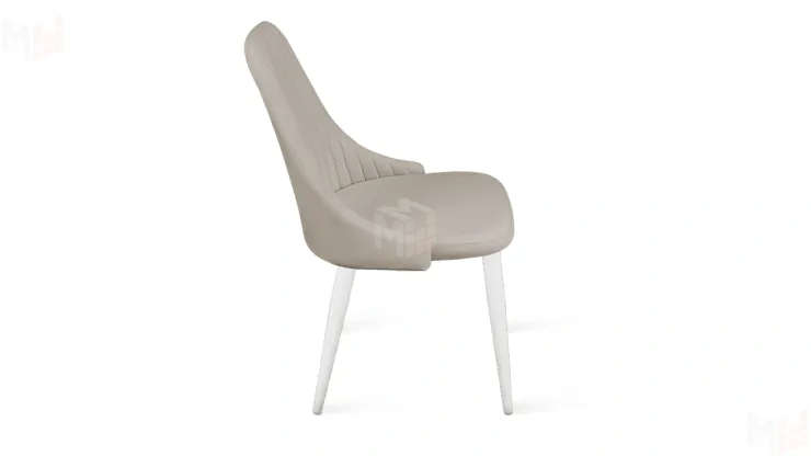 Стул Франк (конус) исп. 2 - ДП2-30 Белый матовый/Микровелюр Catania Ivory (бежевый)