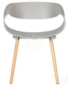 Стул обеденный DOBRIN ALIEN (ножки светлый бук, цвет светло-серый (GR-01))