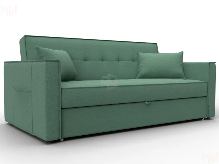 Диван прямой Лига-104 (160) ( Амур 11 зеленый )