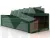 Диван прямой Дубай Лайт ( SEVEN 626 зеленый )