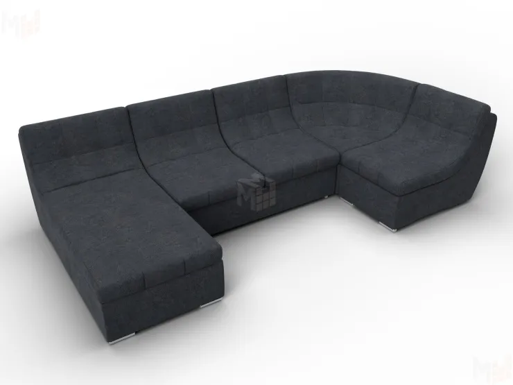 Диван П-образный модульный Холидей ( LAIM 26 темно-серый )